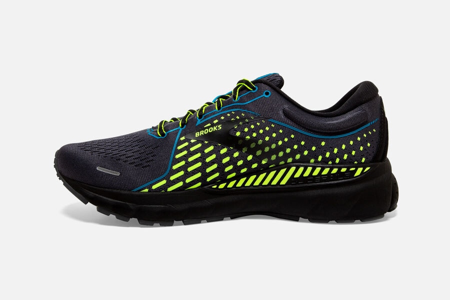 Brooks Adrenaline GTS 21 Road Running Shoes Mens Black/Blue 579826-JEG